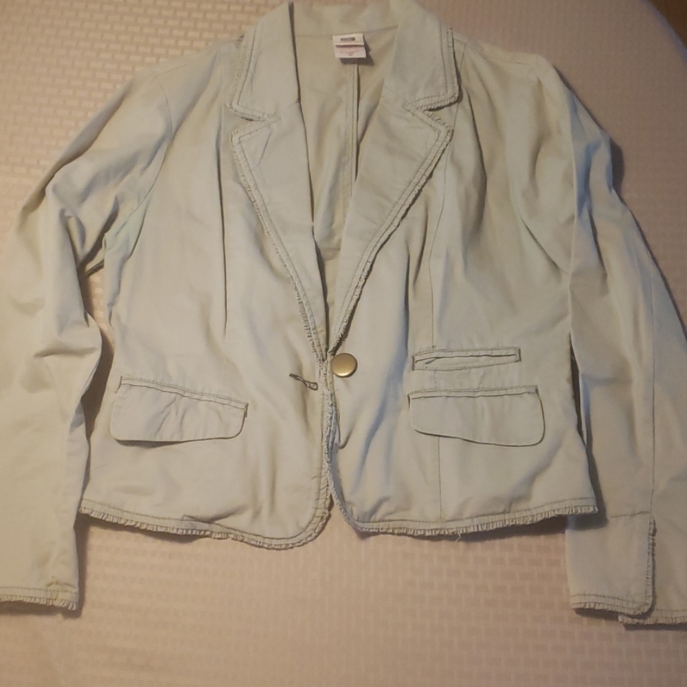 Green casual blazer